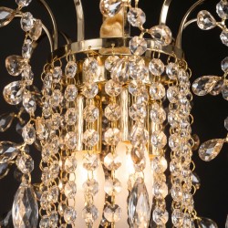 Lampa Wisząca z Kryształami SWE090-CP 30cm Złota