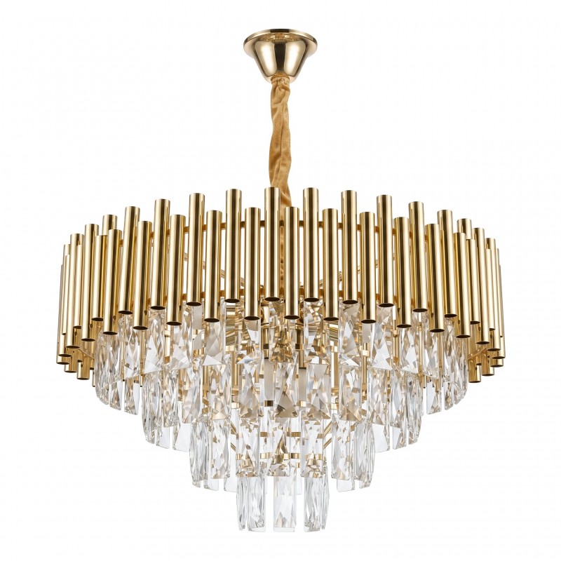 Lampa Wisząca z Kryształami SWE103-CP Złota