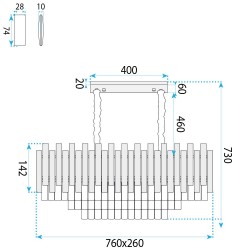 Lampa Wisząca z Kryształami SWE105-CP Złota