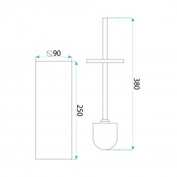 Szczotka WC B106 GOLD