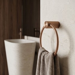 Wieszak łazienkowy Ring 64106 SOLO Miedź Szczotkowana