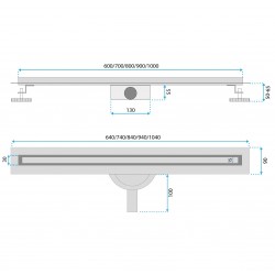 Odpływ Liniowy Rea Neox Slim Pro Czarny 60