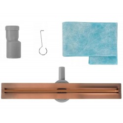 Odpływ Liniowy Rea Neox Slim Pro Brush Copper 100