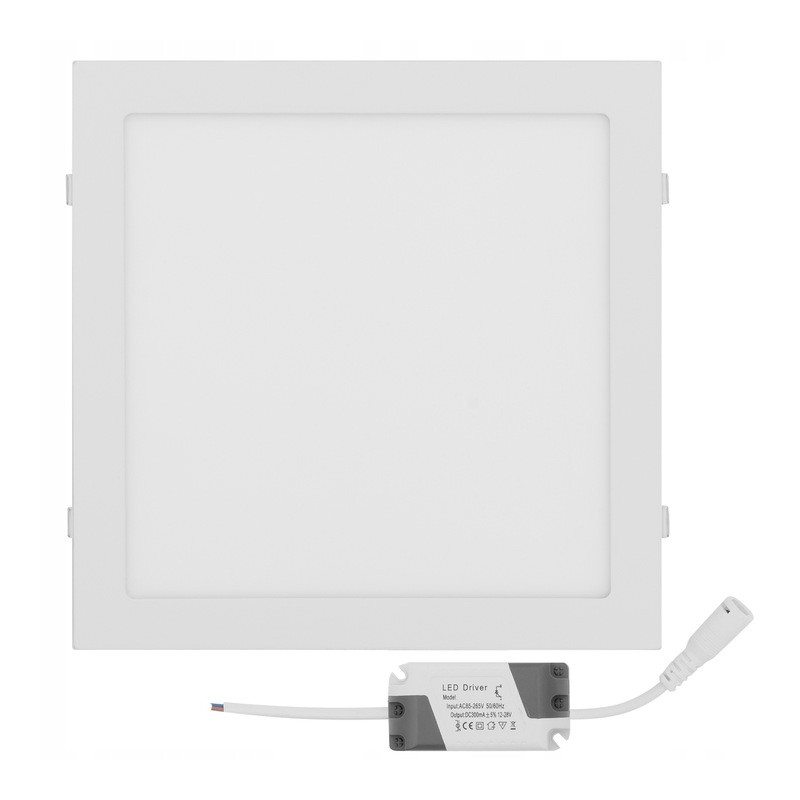 Panel LED natynkowy kwadratowy biały 24W