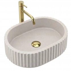 Umywalka nablatowa Rea Margaret Beige