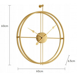 Zegar ścienny 3D złoty 60 cm