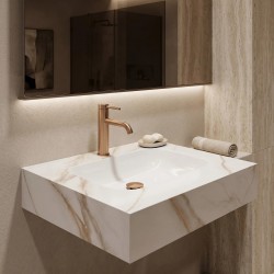Umywalka ścienna Rea Aresa Grey Gold 60