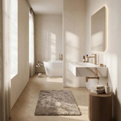 Umywalka ścienna Rea Aresa Grey Gold 60