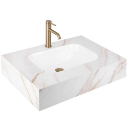 Umywalka ścienna Rea Aresa Grey Gold 70
