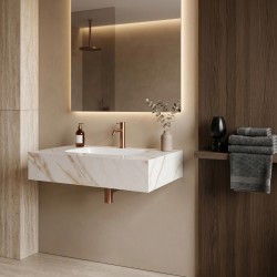 Umywalka ścienna Rea Aresa Grey Gold 70