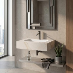 Umywalka ścienna Rea Aresa Grey Gold 70