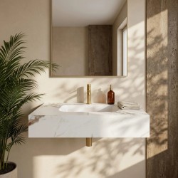 Umywalka ścienna Rea Aresa Cold Jade 80
