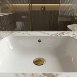 Umywalka ścienna Rea Aresa Cold Jade 80