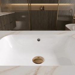 Umywalka ścienna Rea Aresa Grey Gold 80