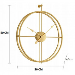 Zegar ścienny 3D złoty 50 cm
