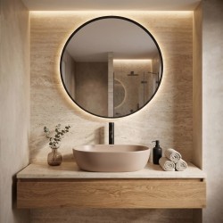 Umywalka nablatowa Rea Focus Taupe