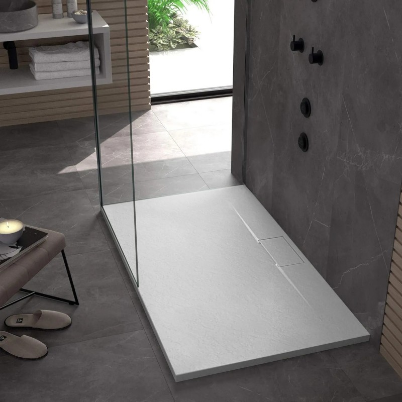 Brodzik prysznicowy Bazalt Long White 80x100