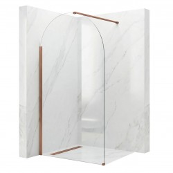 Ścianka prysznicowa Walk-In Rea Heaven Brush Copper 90