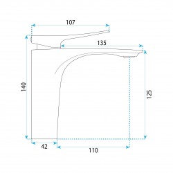 Bateria Umywalkowa PREMIUM REA Vision Tytan Niska