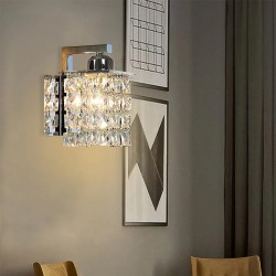 Lampa kinkiet ścienny metalowy kryształ APP543-1W CHROM