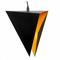 Lampa Sufitowa Trójkąt Czarno Złota 3D Geometryczna