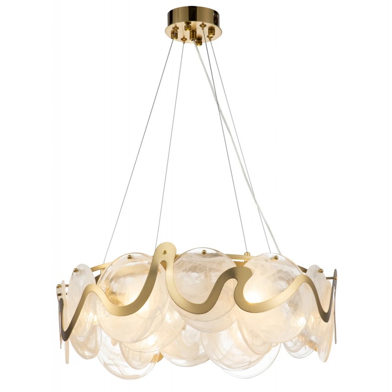 Lampa sufitowa wisząca APP1544-8CP Złota Szczotkowana