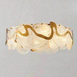 Lampa sufitowa wisząca APP1544-8CP Złota Szczotkowana