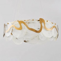 Lampa sufitowa wisząca APP1544-8CP Złota Szczotkowana