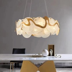 Lampa sufitowa wisząca APP1544-8CP Złota Szczotkowana