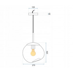 Lampa Sufitowa Srebrna APP330 Toolight