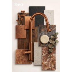 Bateria kuchenna Rea Master Miedziana Szczotkowana
