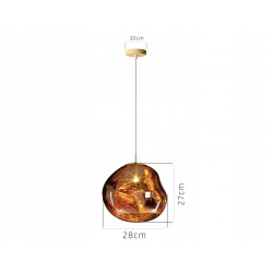 Lampa Sufitowa Złota Lawa APP331 Toolight
