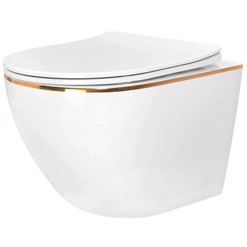 Misa WC podwieszana Rea Carlo Mini Tornado GOLD EDGE