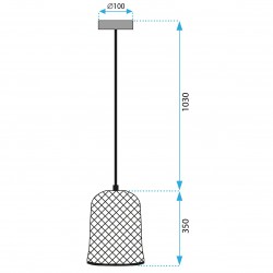 Lampa Wisząca Boho APP1335-1CP