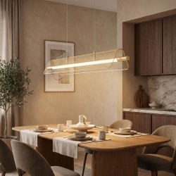Lampa sufitowa wisząca LED APP1943-CP Złota