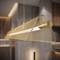 Lampa sufitowa wisząca LED APP1943-CP Złota