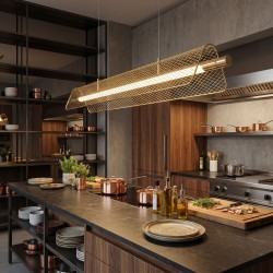 Lampa sufitowa wisząca LED APP1943-CP Złota