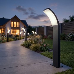 Lampa ogrodowa stojąca LED JNH033-G Czarna