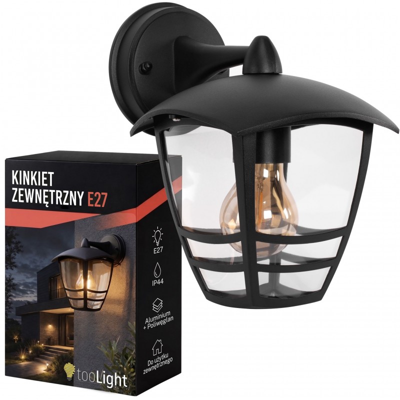 Lampa elewacyjna Kinkiet JNH037-1G Czarna