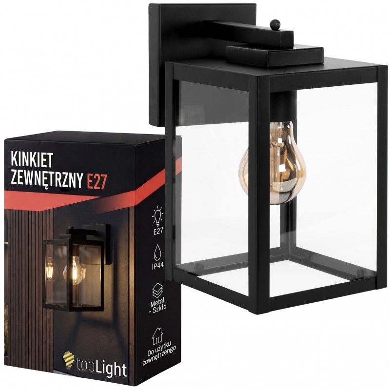 Lampa elewacyjna Kinkiet JNH038-1G Czarna
