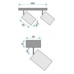 LAMPA SUFITOWA WISZĄCA JNH029-2C BIAŁA