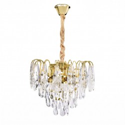 Lampa Wisząca z Kryształami SWE078-CP 30cm Złota