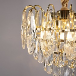 Lampa Wisząca z Kryształami SWE078-CP 30cm Złota