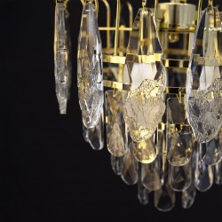 Lampa Wisząca z Kryształami SWE078-CP 30cm Złota