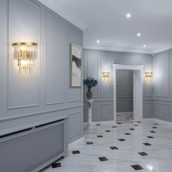 Lampa kryształowa kinkiet APP1535-1W Złota