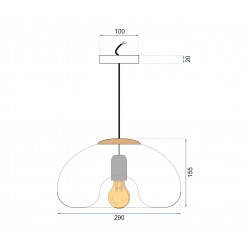 Lampa Sufitowa Złota Lustrzana APP323 Toolight