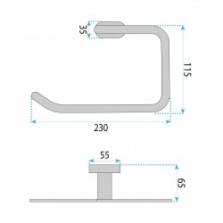 Wieszak łazienkowy RING 110 Til Miedź Szczotkowana