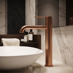 Bateria umywalkowa Rea Spot Miedź Szczotkowana Wysoka