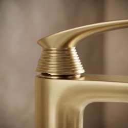 Bateria Umywalkowa PREMIUM REA Como Złota Szczotkowana Wysoka