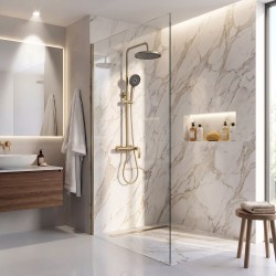 Zestaw natryskowy PREMIUM Rea Como M2 Złoto Szczotkowane